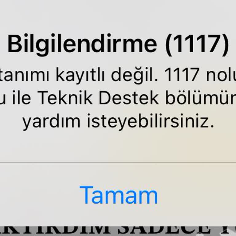 Sahibinden.com (1117) Hata Kodu