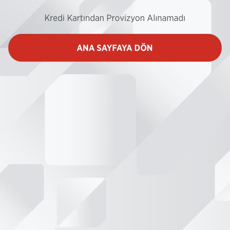 Ziraat Bankası Provizyon Alınamadı Hatası