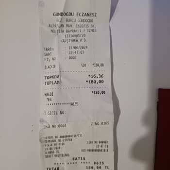 Gündoğdu Eczanesi (Bayraklı) Sattıkları Ürün İlaç Değilmiş