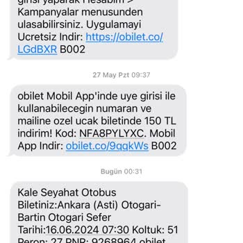 Obilet Ve Kale Seyahat Bilet İptali Yapmıyor