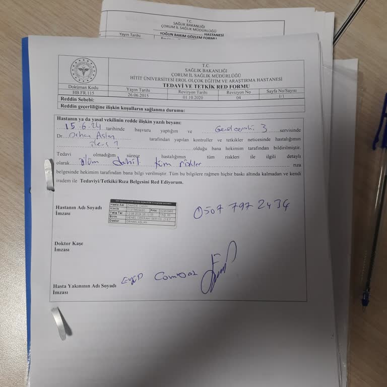 Hitit Üniversitesi Çorum Erol Olçok Eğitim ve Araştırma Hastanesi Hastane Personeli İle İlgili Şikayet