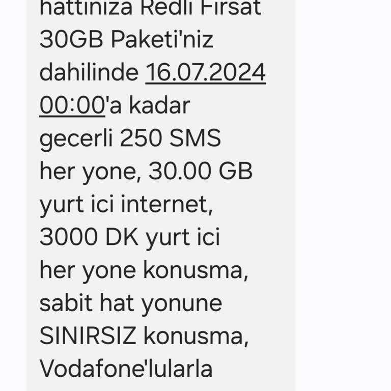 Vodafone Bilgim Dışında Tarife Değiştirmesi