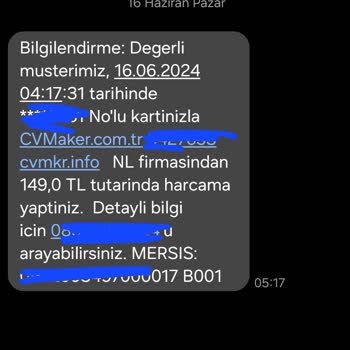 Cvmaker.com.tr Habersiz Para Çekme