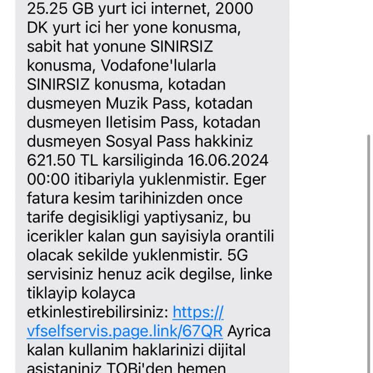 Vodafone Abonesine Sormadan Yüksek Faturaya Geçiş Yaptı.