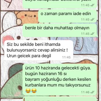 Light The Candle (lightcandless) İnternet Alışverişinde Yaşadığım Sorun Ve İade Talebim