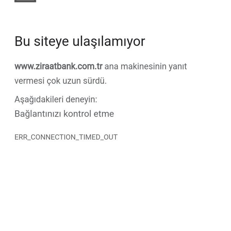 Ziraat Bankası Uygulama Ve Online Sayfada Açılmıyor