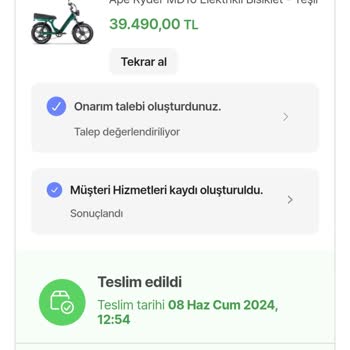 Hepsiburada APE Ryder MD10 Elektrikli Bisiklet