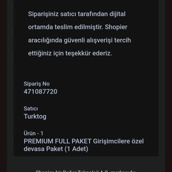 Shopier Dijital Ürün Gelmiyor