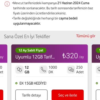 Vodafone Tarife Fiyatlarını Kullanıcılara Farklı Sunulması
