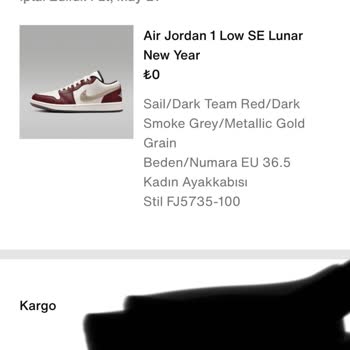 Nike Siparişimi İptal Ediyor