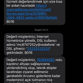Vodafone Net Söz Verilen İnternet Bağlantısı Ve Hizmet Eksikliği