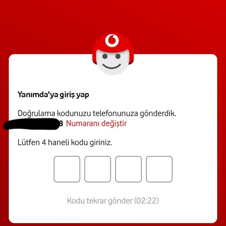 Vodafone Onay Kodu Gelmiyor