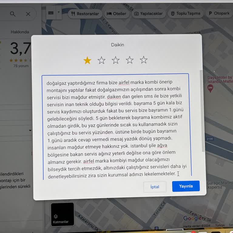 Daikin - Airfel Kombi Servisi Mağduriyeti