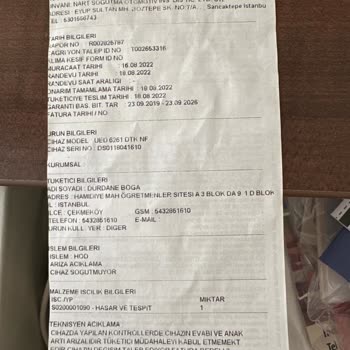 Uğur Soğutma Derin Dondurucu Arızası: Binlerce Liralık Zarar Ve İlgisizlik