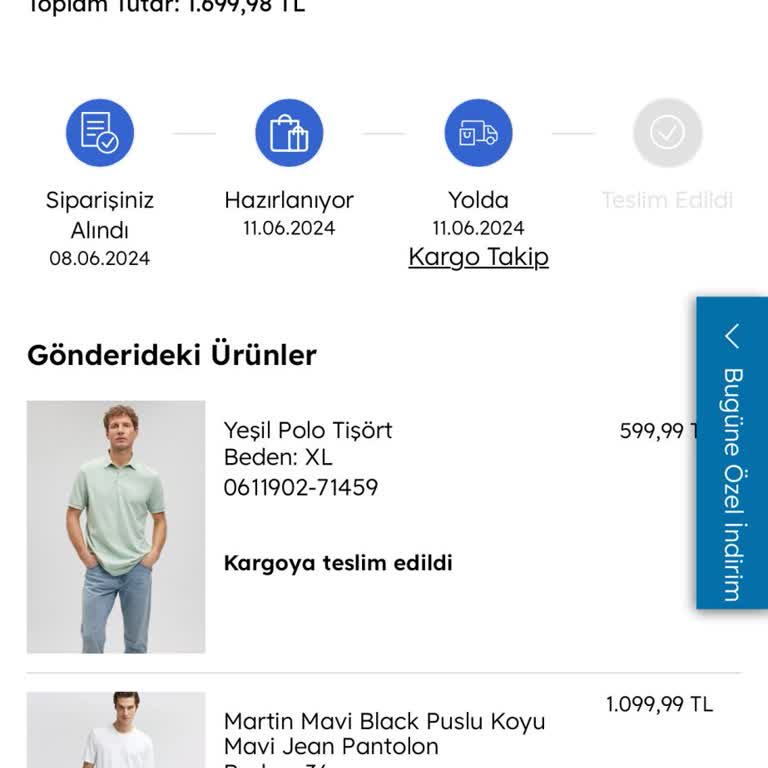 Mavi İade Talebi Oluşturamıyorum