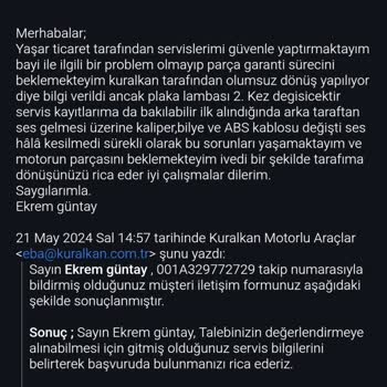 Kanuni Motosiklet Motorumun Kronik Arızası Olmasına Rağmen Beni Hatalı Buluyorlar.