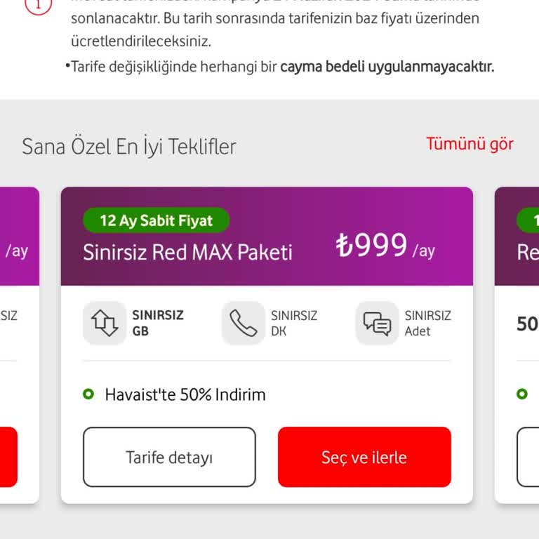 Vodafone Red Sinirsiz Paket Şikayet Leri