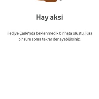 Vodafone Hediye Çarkı Hata Veriyor Sürekli