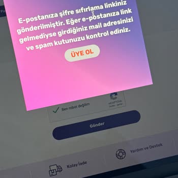 Gratis Şifre Yenileme Maili Gelmiyor!