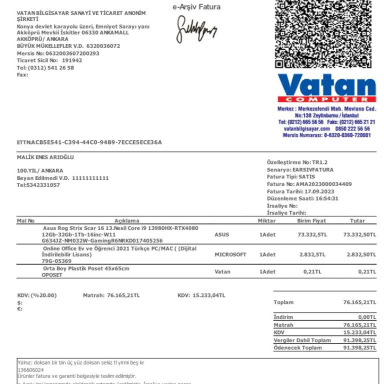 Asus Bilgisayar Vatan Bilgisayar'dan 88.000 TL'ye Aldığım Asus Laptop Bozuk Çıktı