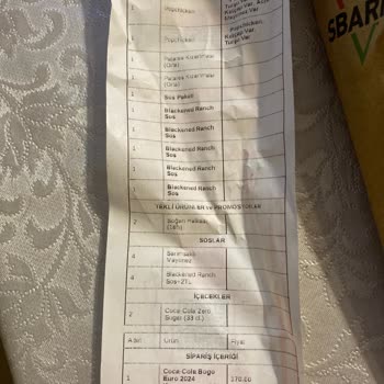 Tıkla Gelsin Taurus AVM Popeyes Eksik Ürün Gönderimi