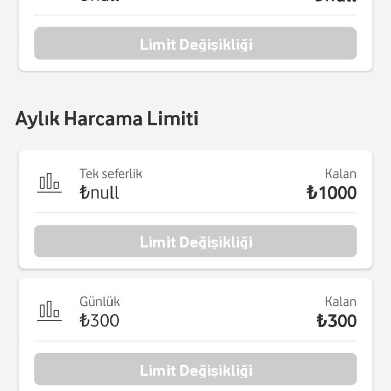 Vodafone Vodo Fone Limit Arttırma Yapamıyorum