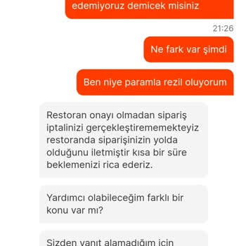 Migros Yemek Müşteri Hizmetlerinin Uygunsuz Davranışları