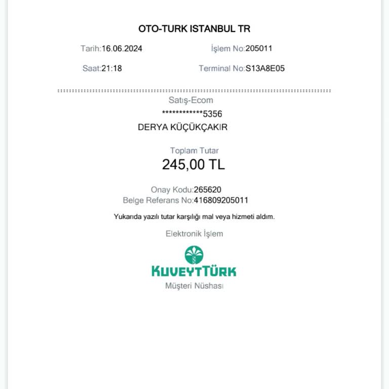 Oto Danışman Tüvtürk Randevu Bedeli Alınması