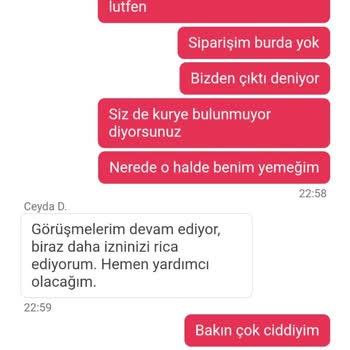 Yemek Sepeti Yemek 3 Saat Getiremedi Ve Müşteri Temsilcisi Çok Kötüydü