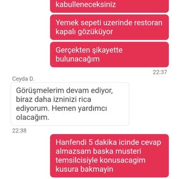Yemek Sepeti Yemek 3 Saat Getiremedi Ve Müşteri Temsilcisi Çok Kötüydü