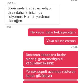 Yemek Sepeti Yemek 3 Saat Getiremedi Ve Müşteri Temsilcisi Çok Kötüydü