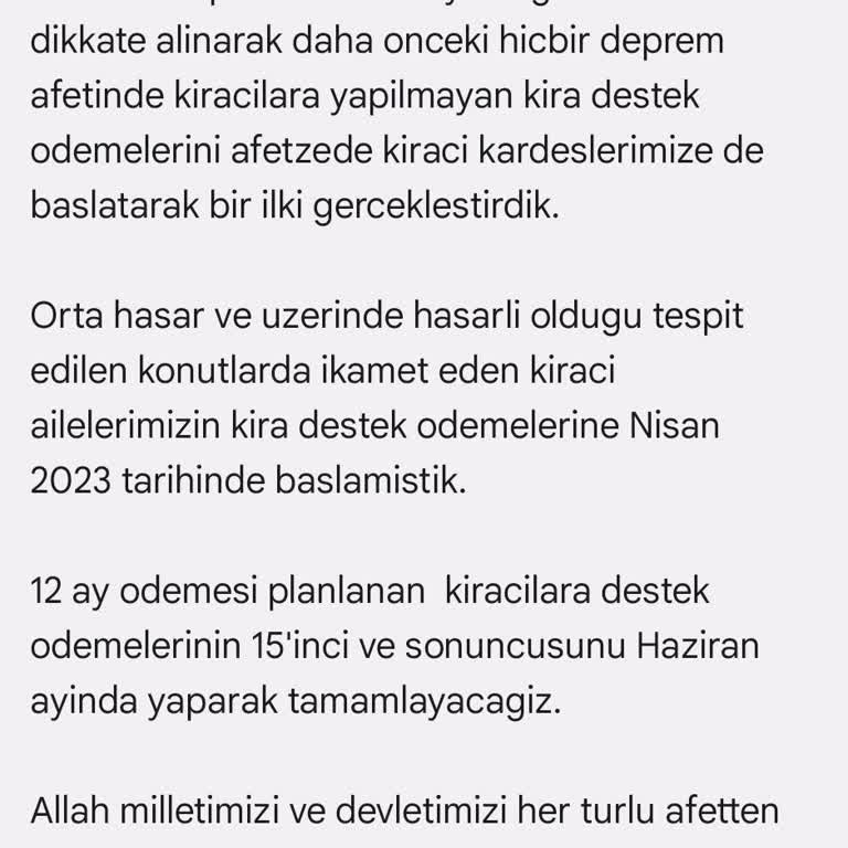 AFAD Kiracılara Yönelik Barınma Destek Ödeneğinin Kesilmesi