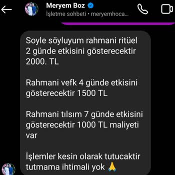 Meryemhocaresmi (Instagram) Sosyal Medya Üzerinden Yaşanan Hizmet Sorunu