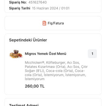 Migros Yemekte Yaşadığım Sorun Ve Para İademin Yapılmaması