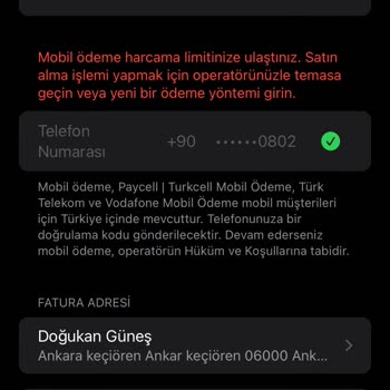 Vodafone Apple Store'dan Uygulama İndirme Sorunu Ve Mobil Ödeme Hatası