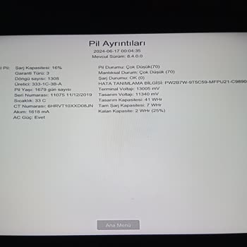HP Pavilion Pil Sorunu