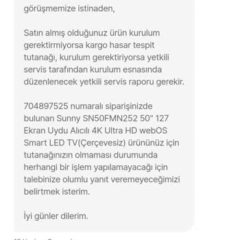 Kırık TV Yolladı Hepsiburada