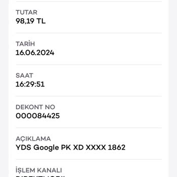 Akbank YDS Google PK Xd İzinsiz. Para. Çekme