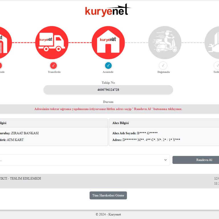 Ziraat Bankası Ziraat Bankkart Kurye Sorunu