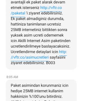 Vodafone Red İnternet Aşım Kapalı Olmasına Rağmen Ek Paket Alıyor