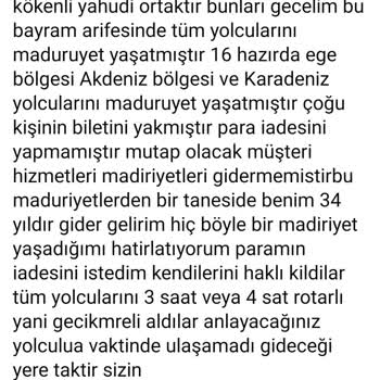 Kamil Koç Şikayet Bildirisidir Yolcu Biletimin İadesi Yapılmadı
