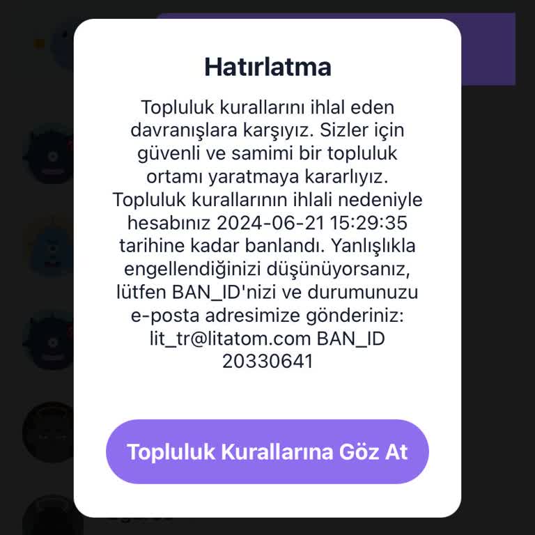 Litmatch Haksız Ban Nedeniyle Acil Yardım Talebi
