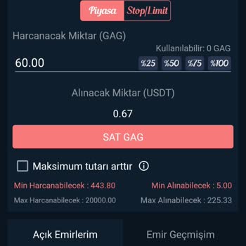 Bitexen Global Emir İptali Yapamıyorum