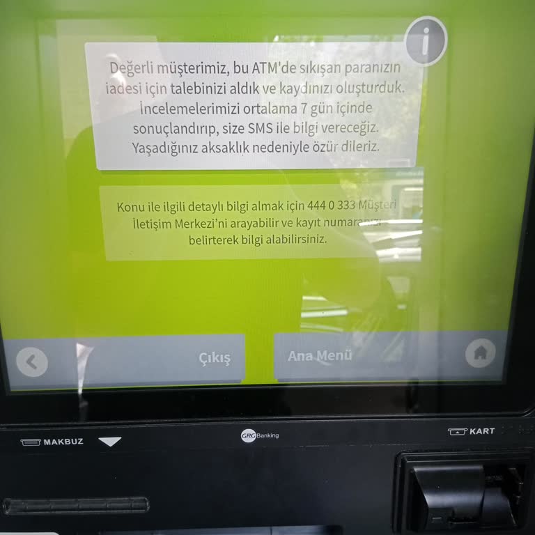 Garanti BBVA ATM Sıkışan Paramın İadesini Alamıyorum