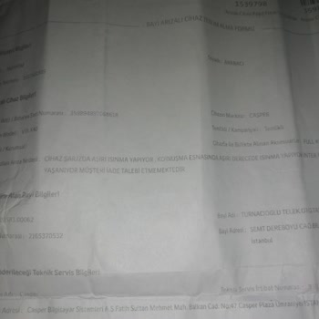 Casper Via Turkcell'den Alınan Casper Kusurlu