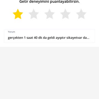 Getir Siparişimde Yaşadığım Gecikme Ve Destek Sorunu