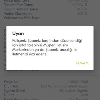 Türkiye Finans/HDI Katılım Sigorta Kasko Dayatması