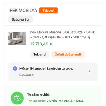 Hepsiburada Ve İpek Mobilya Bozuk Ürün Satıyor