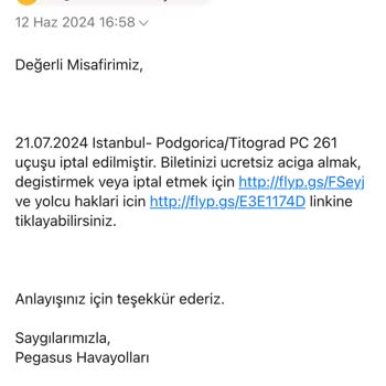 Karadağ Uçuşlarında Pegasus Mağduriyeti