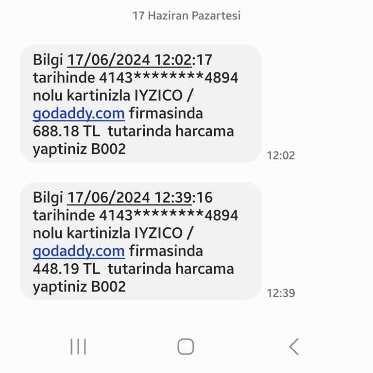 iyzico Sanal Kart Bilgileri Kopyalanıyor